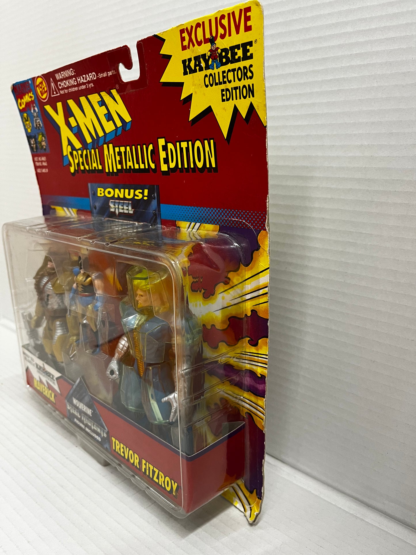 X-MEN KAYBEE METALLIC EDITION MAVERICK & TREVOR FITZROY 2 PACK MOC TOYBIZ