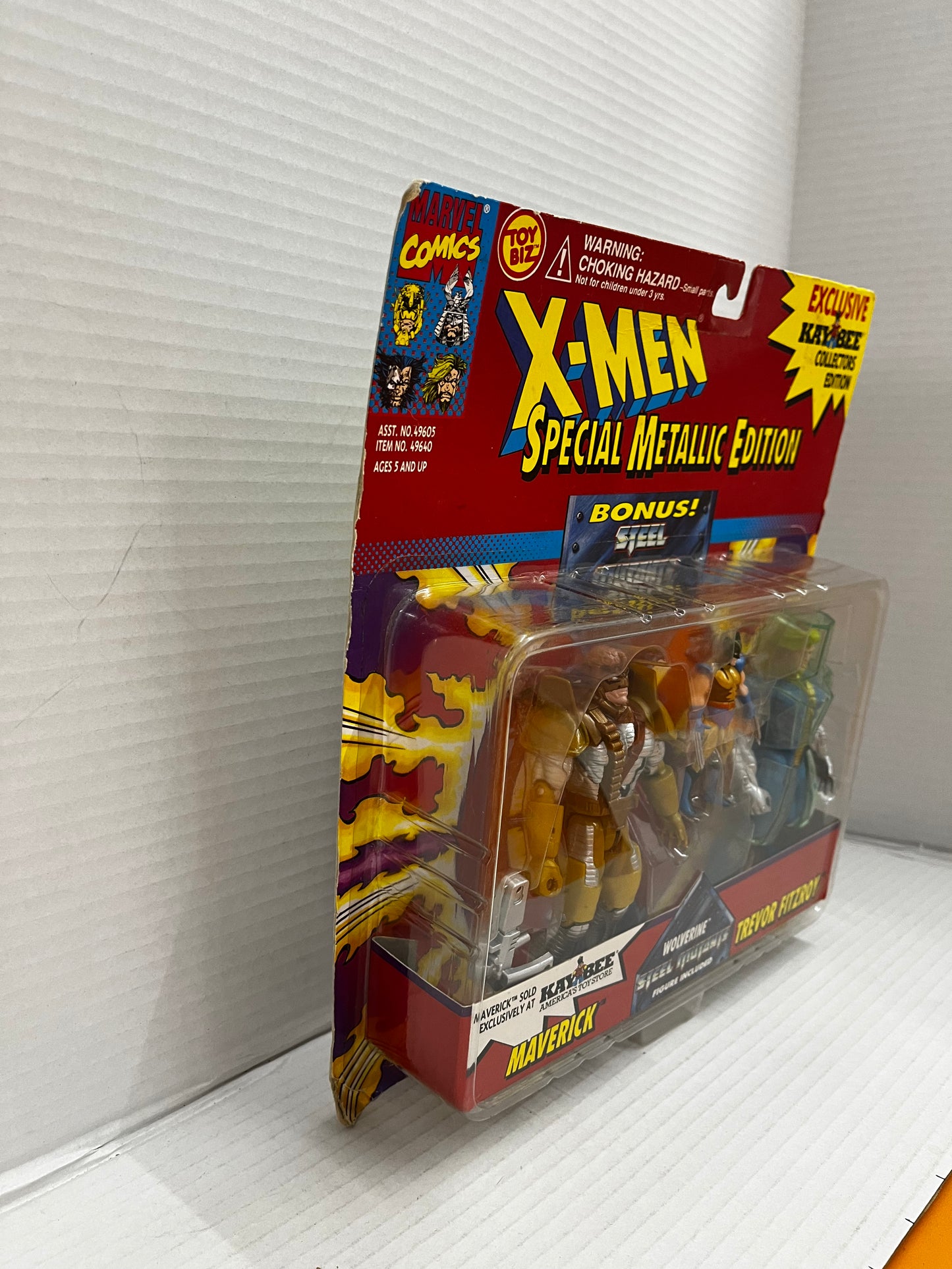 X-MEN KAYBEE METALLIC EDITION MAVERICK & TREVOR FITZROY 2 PACK MOC TOYBIZ