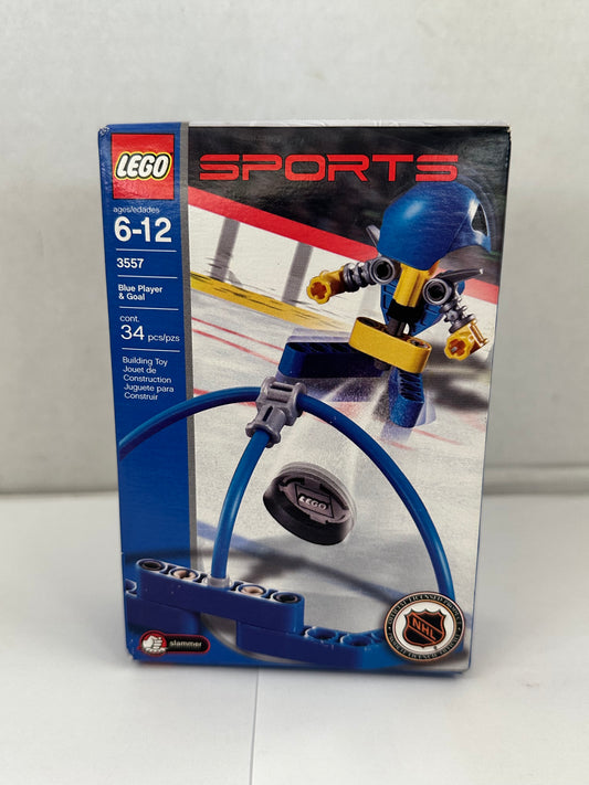 LEGO Sports 3557 Blue Player & Goal - Rare & Retired New Sealed
