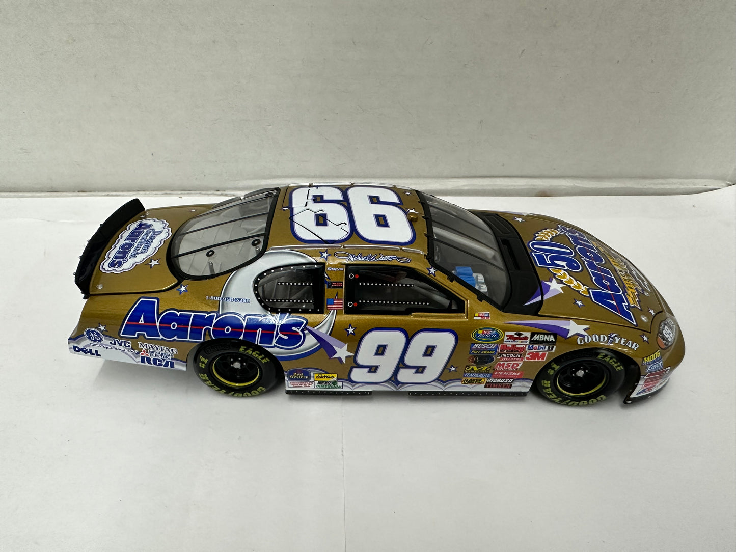 #99 Aaron's 50th Anniversary 1:24 Michael Waltrip Diecast Car Open Box