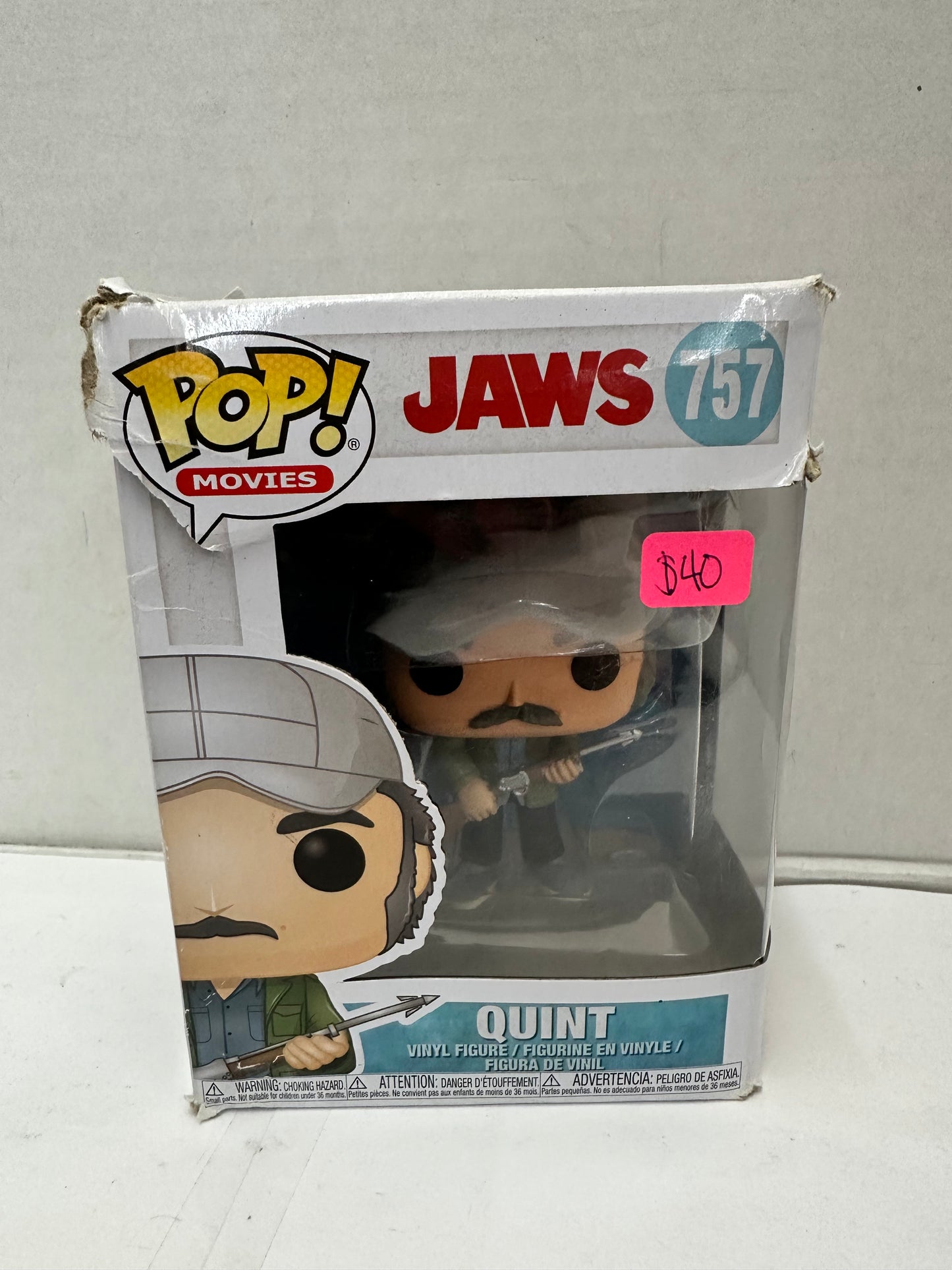 Funko Pop! Vinyl: Jaws - Quint #757 - Damaged BOX- see ALL pictures