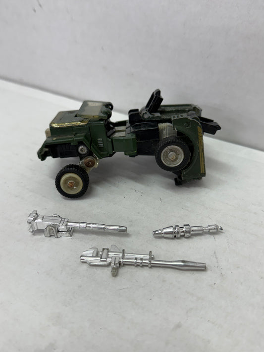 Hound 1982 Vintage Hasbro G1 Transformers Military Jeep Action Figure AS IS