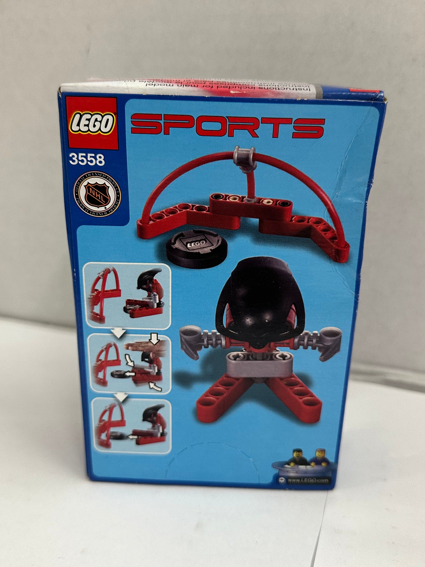 LEGO Sports NHL 3558 Red Player & Goal NEW! RARE! Hockey Slammer Puck