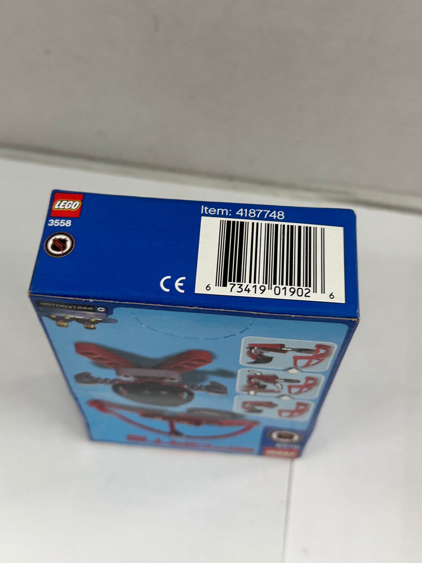 LEGO Sports NHL 3558 Red Player & Goal NEW! RARE! Hockey Slammer Puck