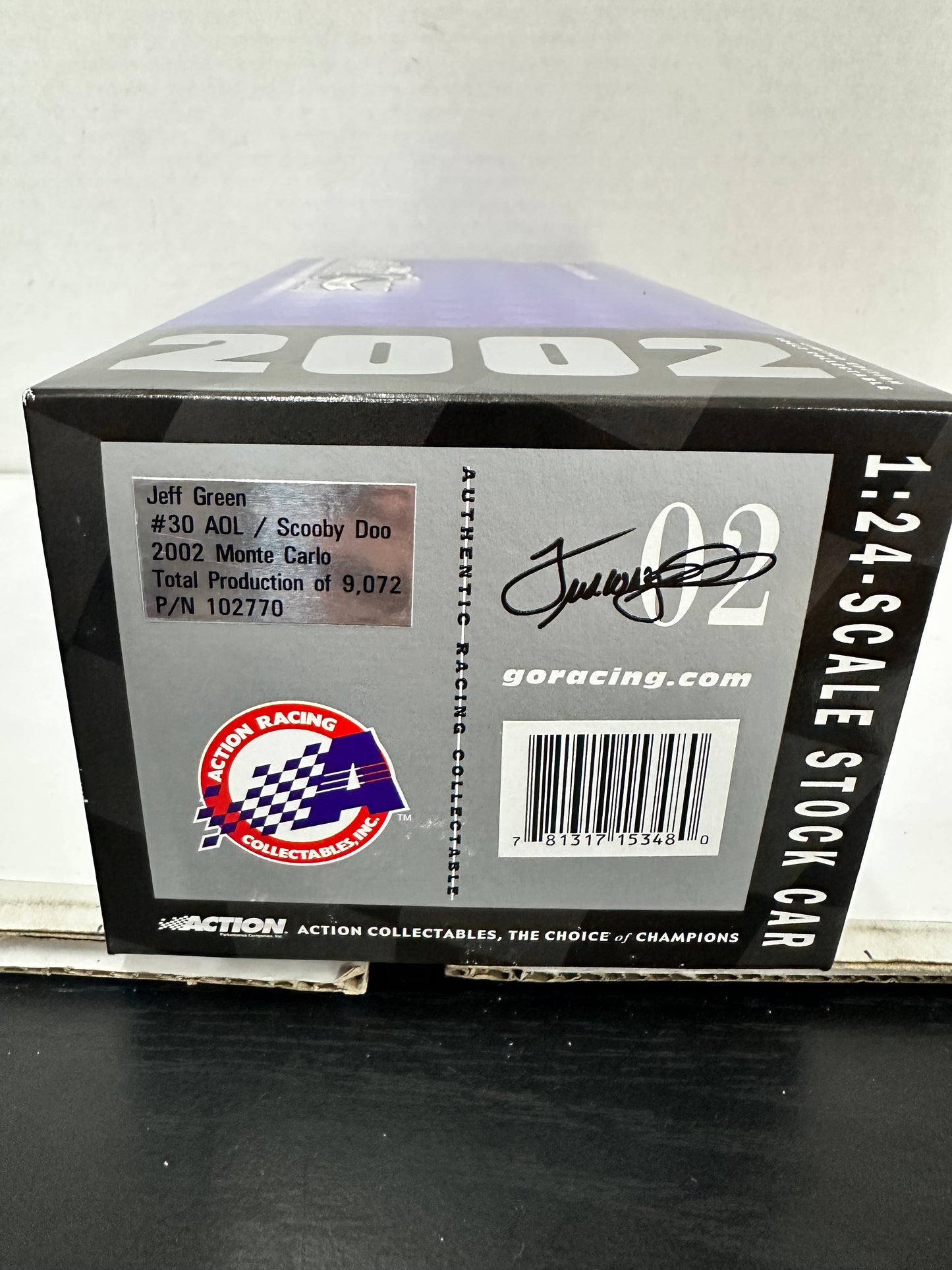 Jeff Green 2002 Monte Carlo #30AOL Scooby Doo Die Cast Car 1/24 Scale