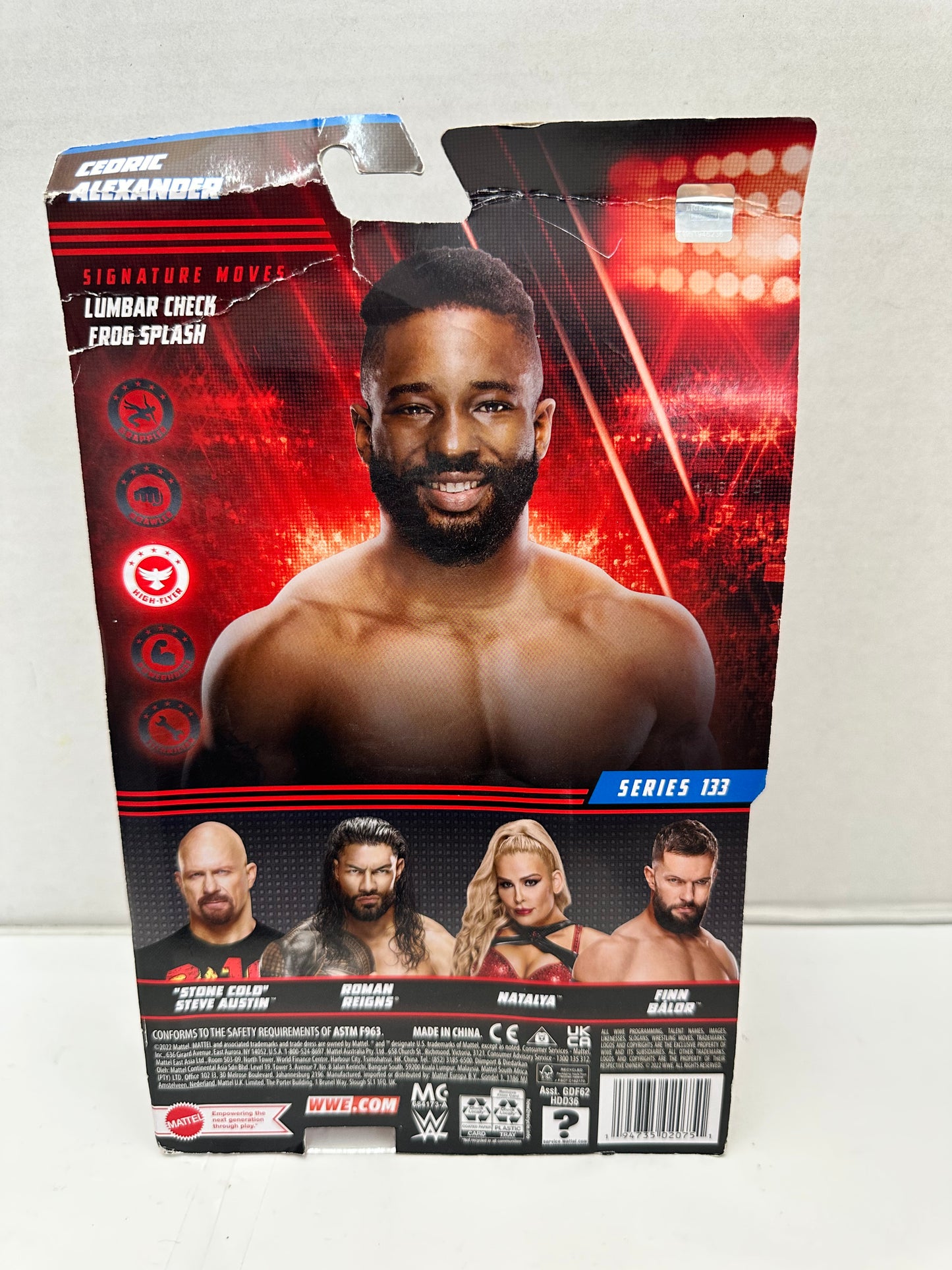 WWE Cedric Alexander Series 133 Damaged Package