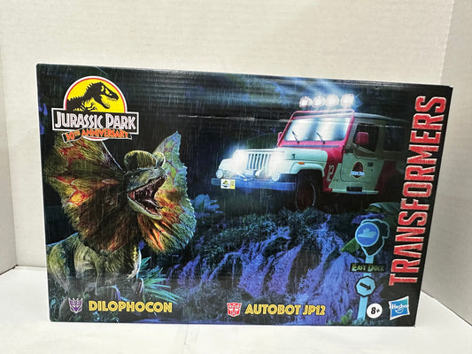 Transformers x Jurassic Park Dilophocon & Autobot JP12 Figure 2 Pack Hasbro New