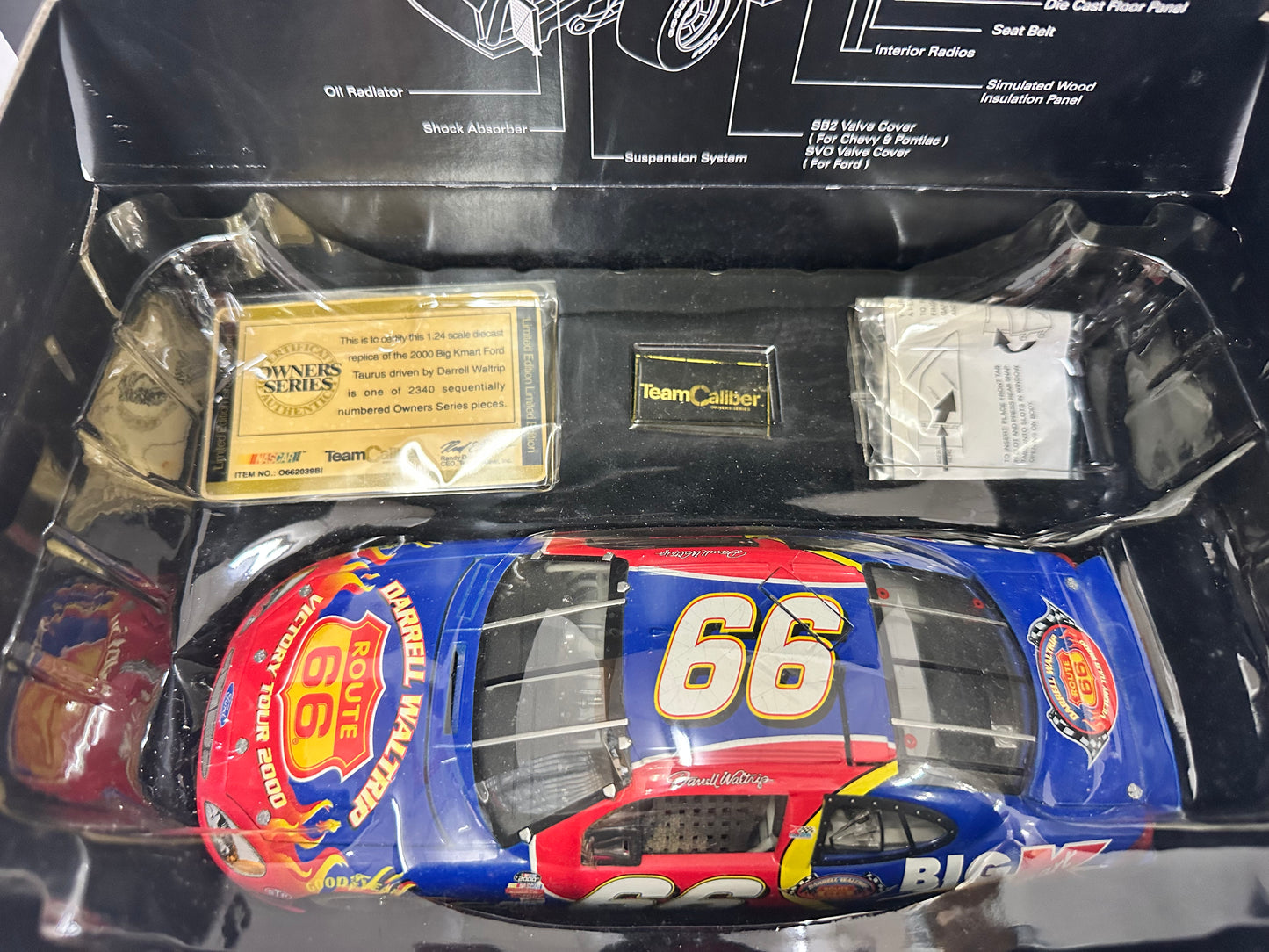 Team Caliber #66 Darrell Waltrip Route 66 Victory Tour Big K 1:24 Scale Car