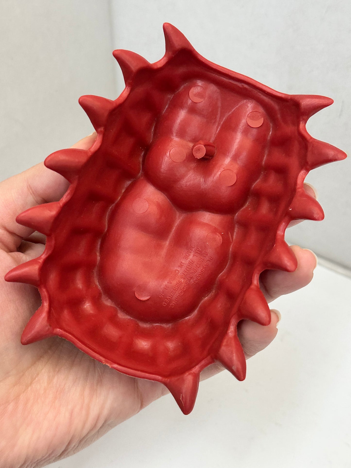 Vintage 1987 Definitely Dinosaurs Dozer Triceratops saddle Seat Red Chair