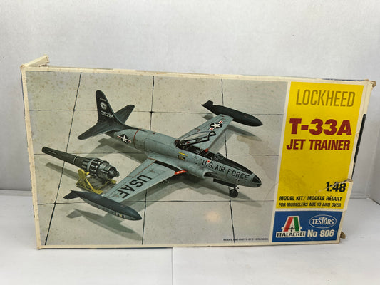 ITALERI 806 1/48 SCALE LOCKHEED T-33A JET TRAINER PLANE