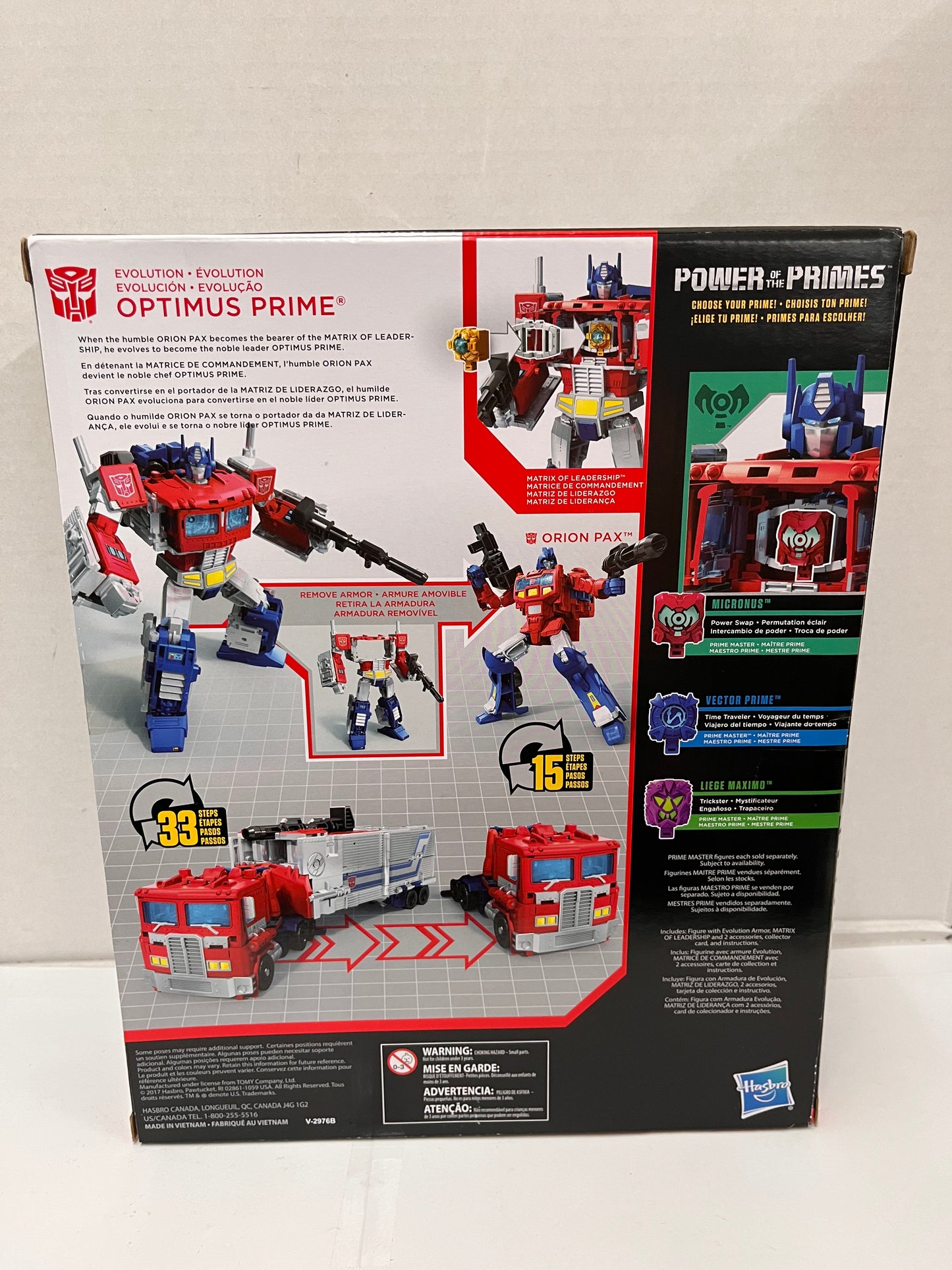 Transformers Power of the Primes Optimus Prime Hasbro Action Figure