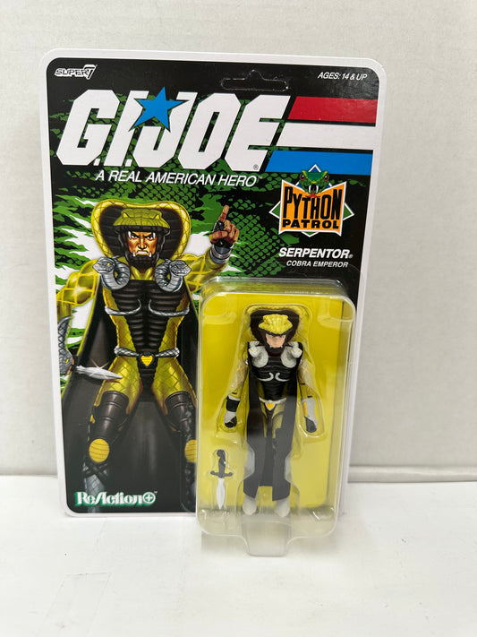 GI Joe Python Patrol SERPENTOR Cobra Commander Action Figure Unpunched