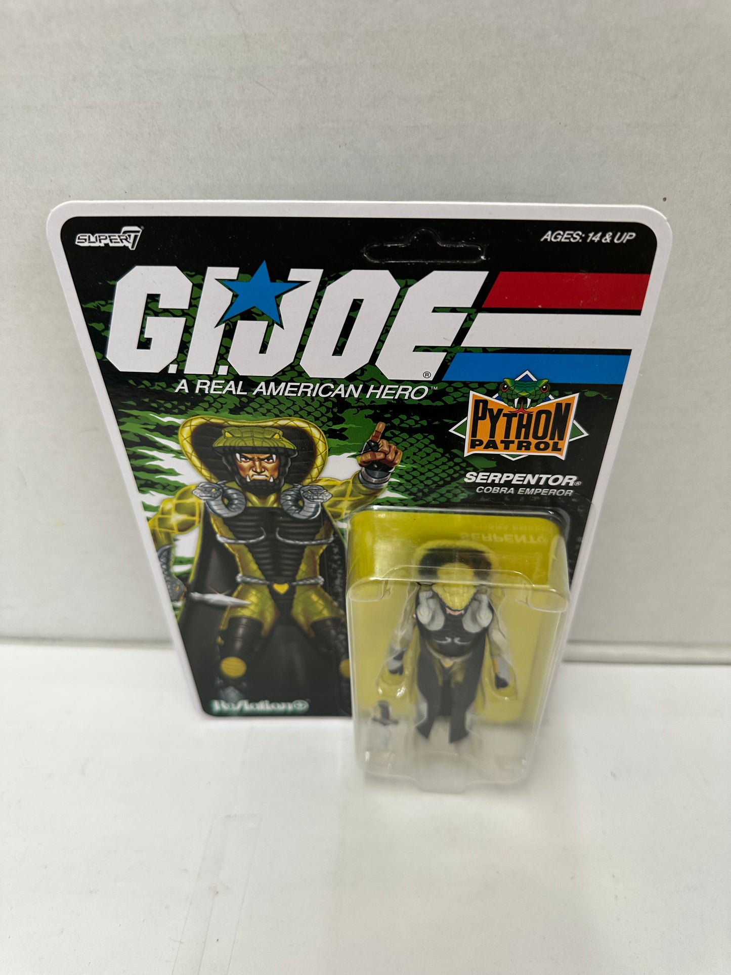 GI Joe Python Patrol SERPENTOR Cobra Commander Action Figure Unpunched