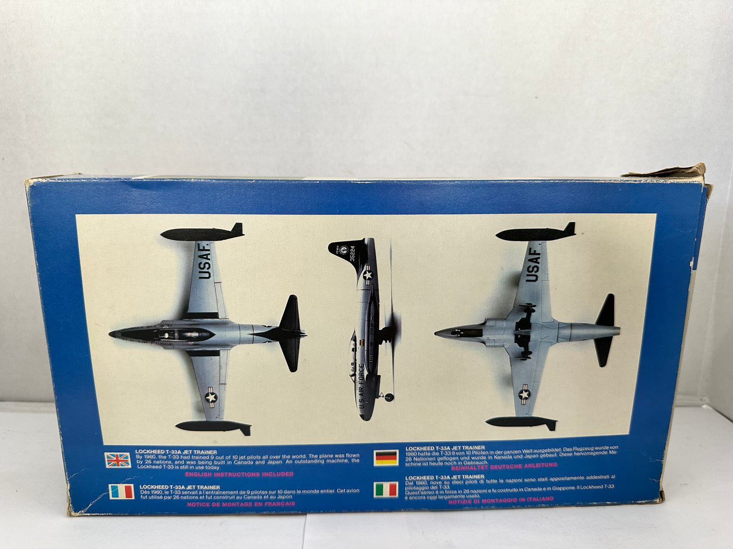 ITALERI 806 1/48 SCALE LOCKHEED T-33A JET TRAINER PLANE