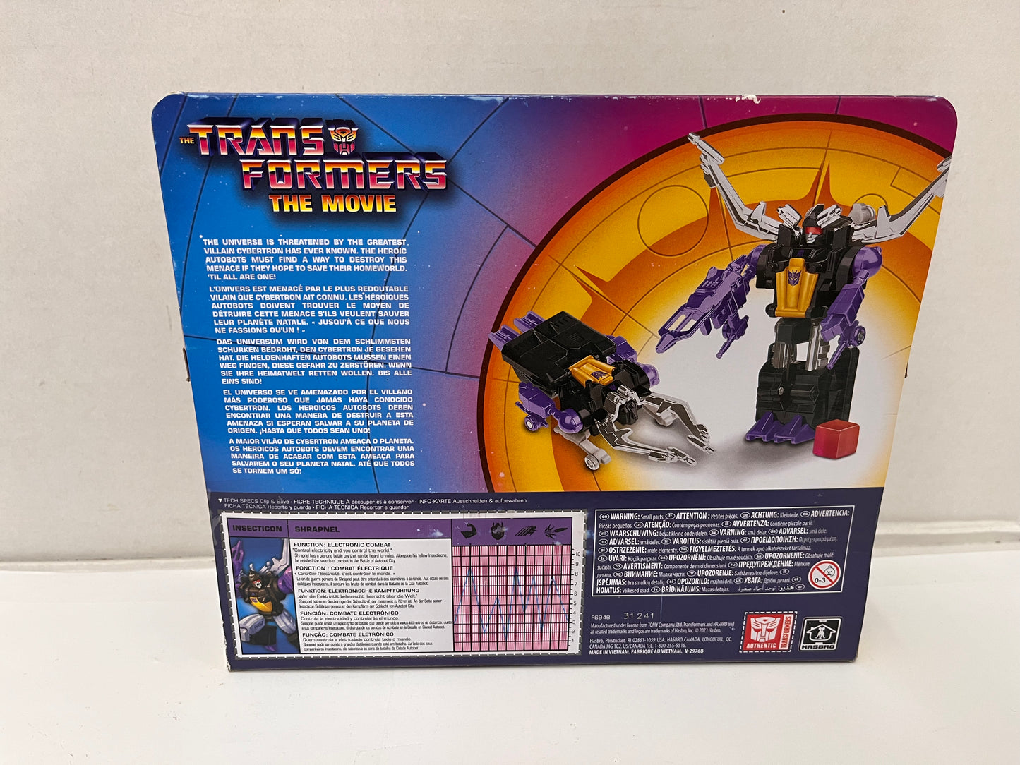 Hasbro Transformers The Movie Retro G1 Shrapnel Figure