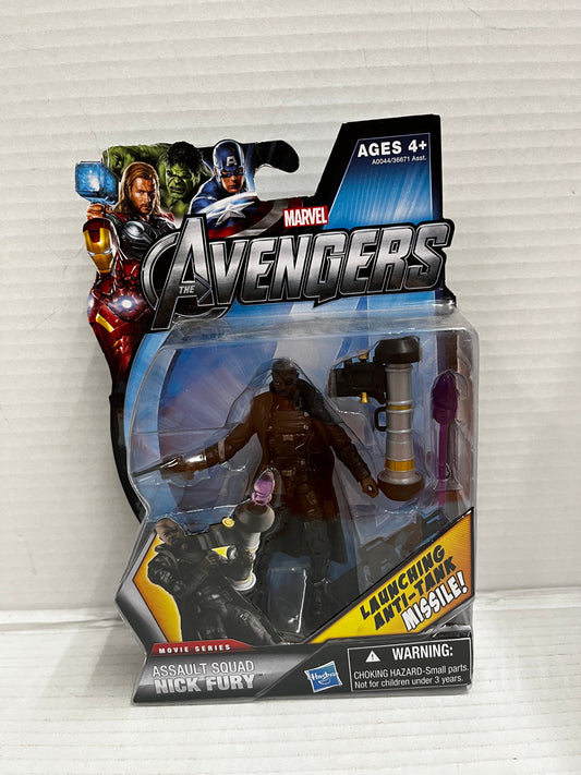 MARVEL AVENGERS MOVIE SERIES 3.75" FIGURE ASSAULT SQUAD NICK FURY BRAND NEW