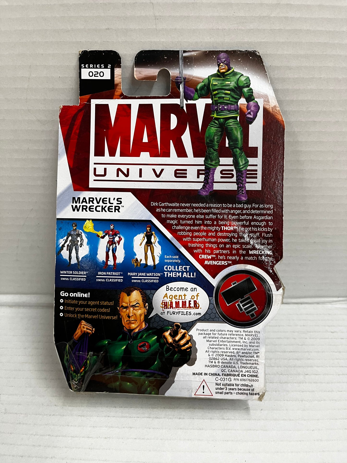 MARVEL'S WRECKER MARVEL UNIVERSE 3.75" ACTION FIGURE SERIES 2 #020 NEW