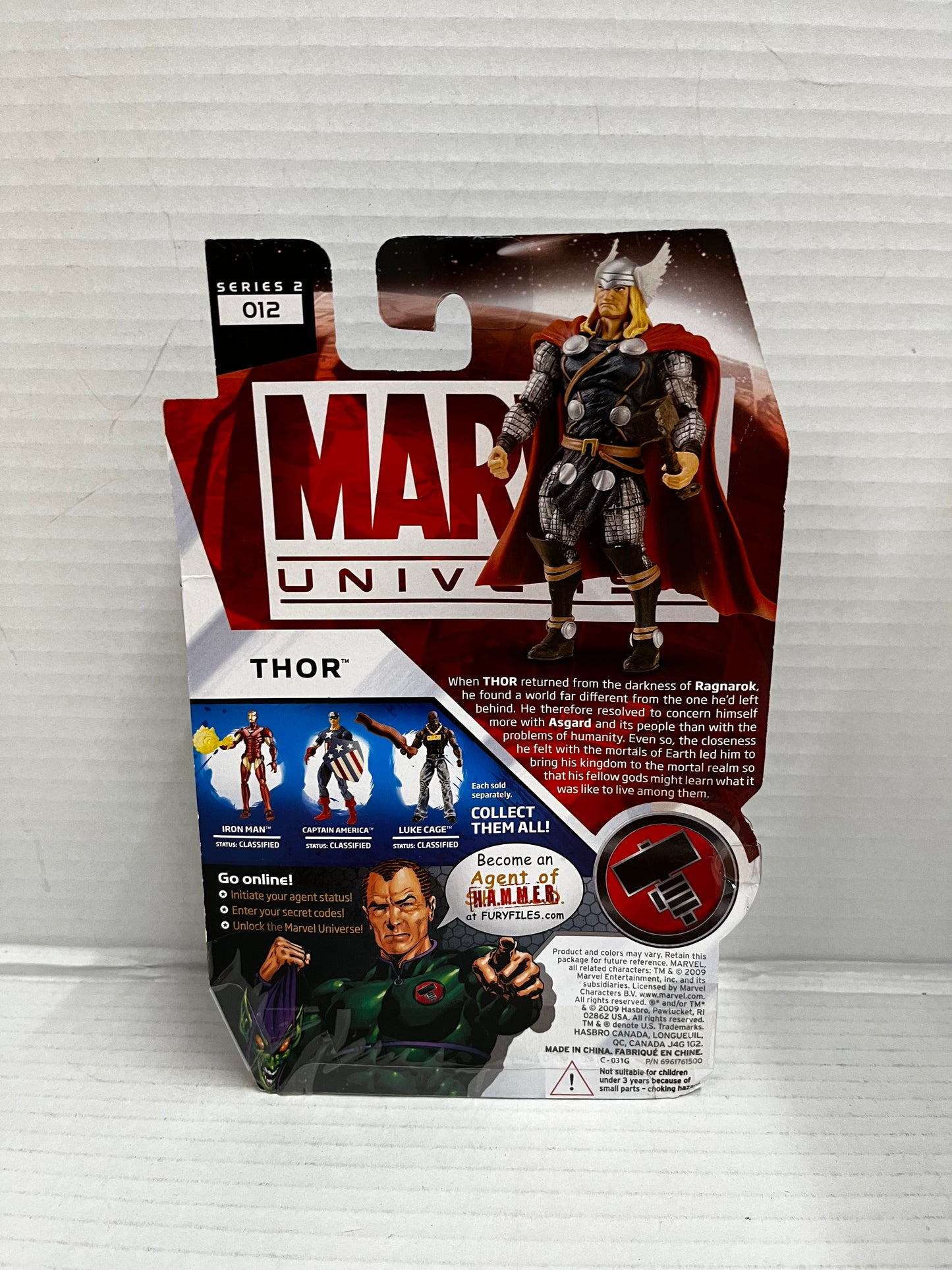 THOR Hasbro Marvel Universe 3.75 in Action Figure  Series 2 #012 NIB Avengers