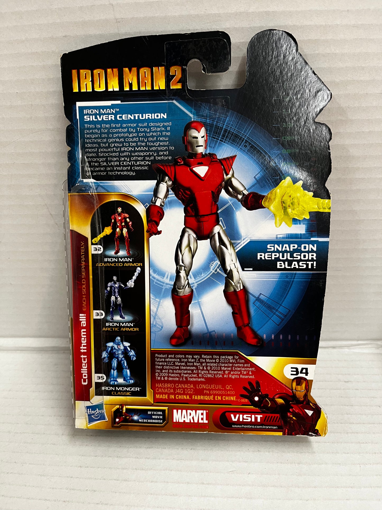 NEW IRON MAN 2 COMIC SERIES SILVER CENTURION 3.75 ACTION FIGURE #34