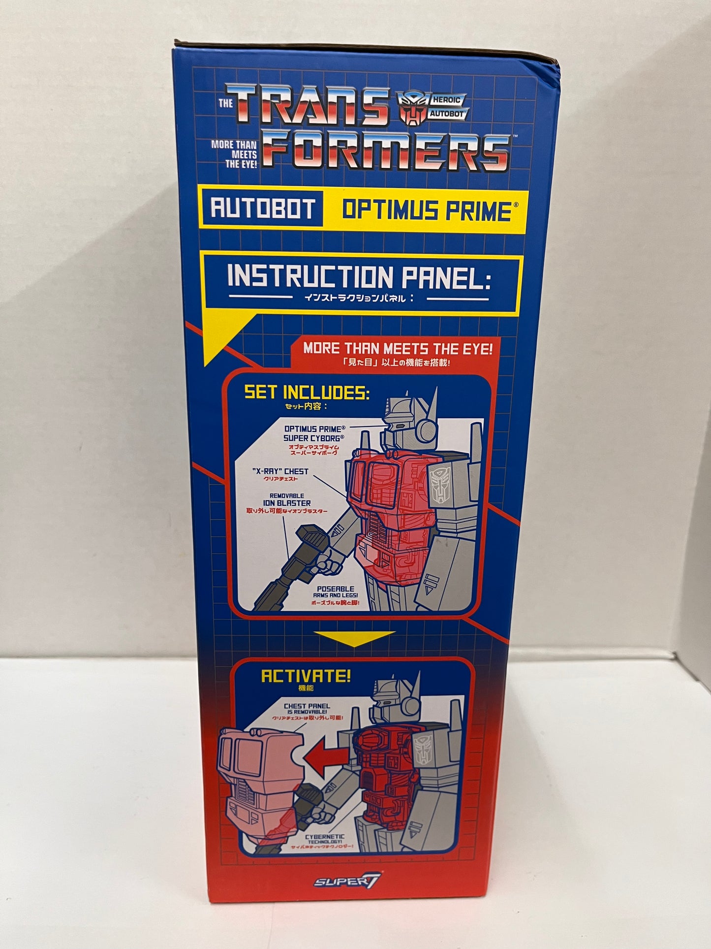 Optimus Prime Transformers Super 7 Cyborg Clear Red/Blue Figure