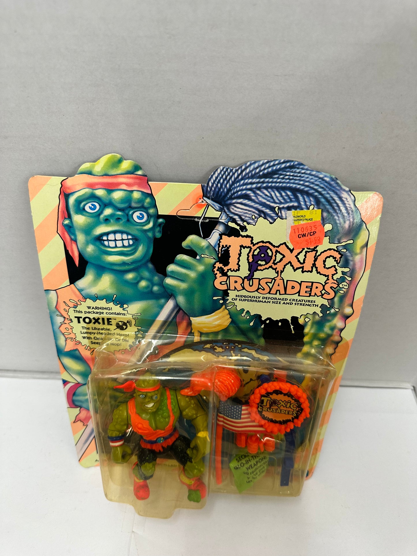 Vintage 1991 Toxic Crusaders “Toxie” – Sealed (Playmates) Damage To Plastic