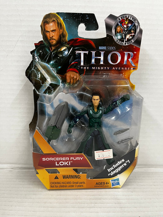 Marvel LOKI Sorcerer Fury 4" Action Figure Thor Mighty Avenger Movie 2011 New