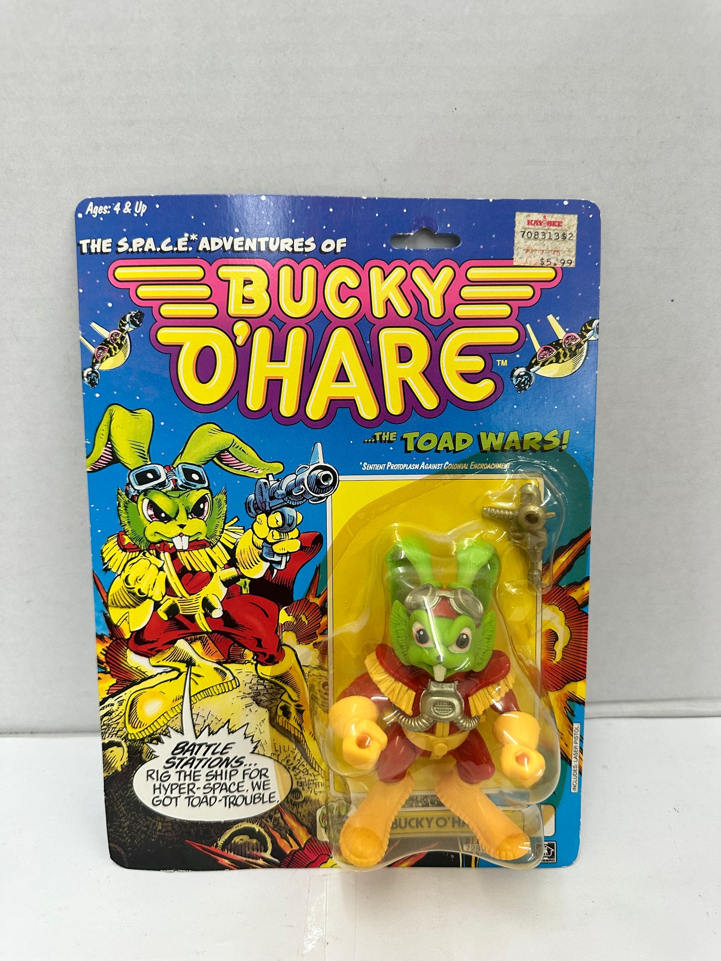 1990 Hasbro Bucky O'Hare Toad Wars 1 Bucky O'Hare Action Figure New Sealed