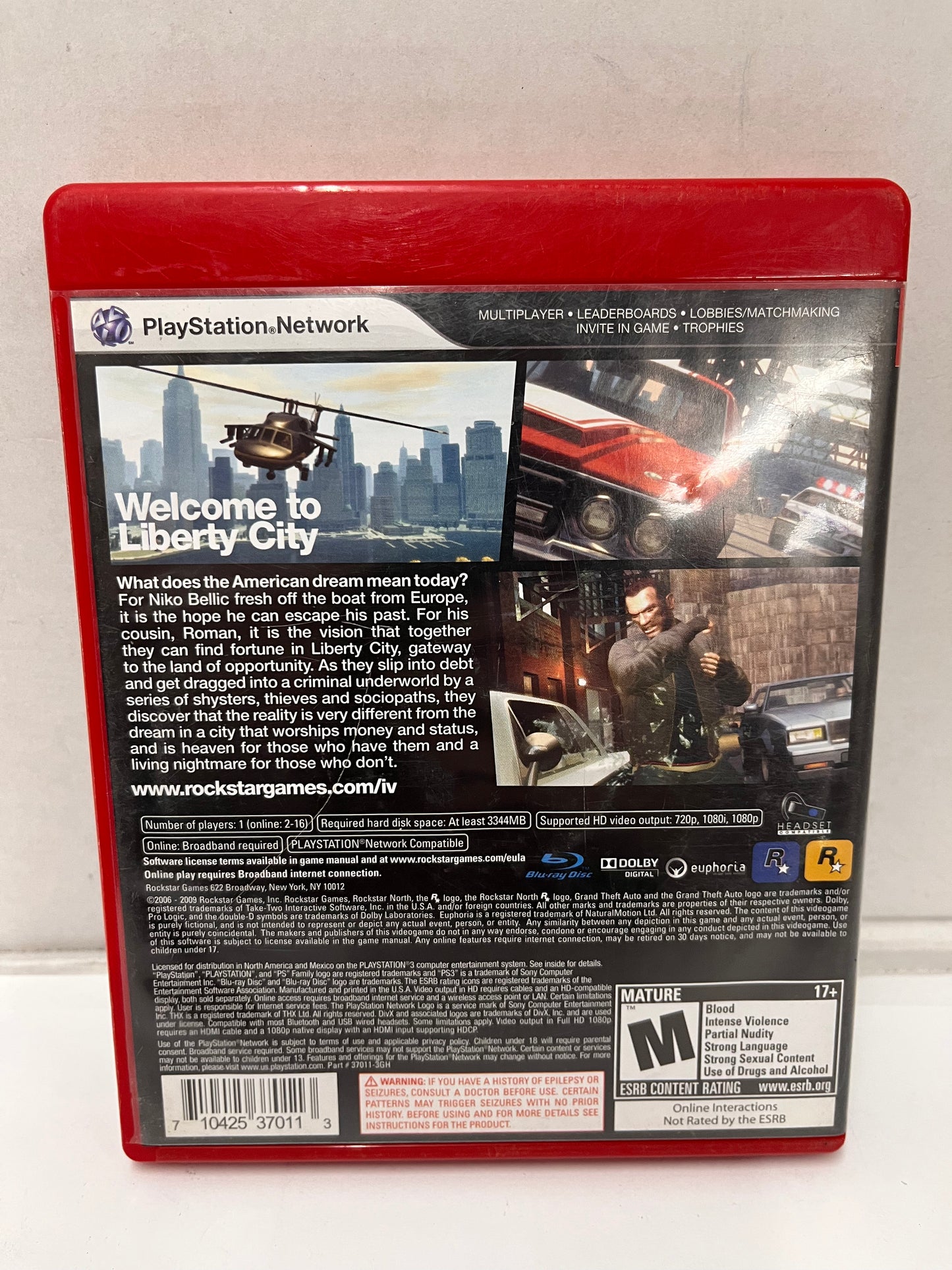 Grand Theft Auto IV GTA 4 PS3 PlayStation 3 Greatest Hits Complete CIB with Map!