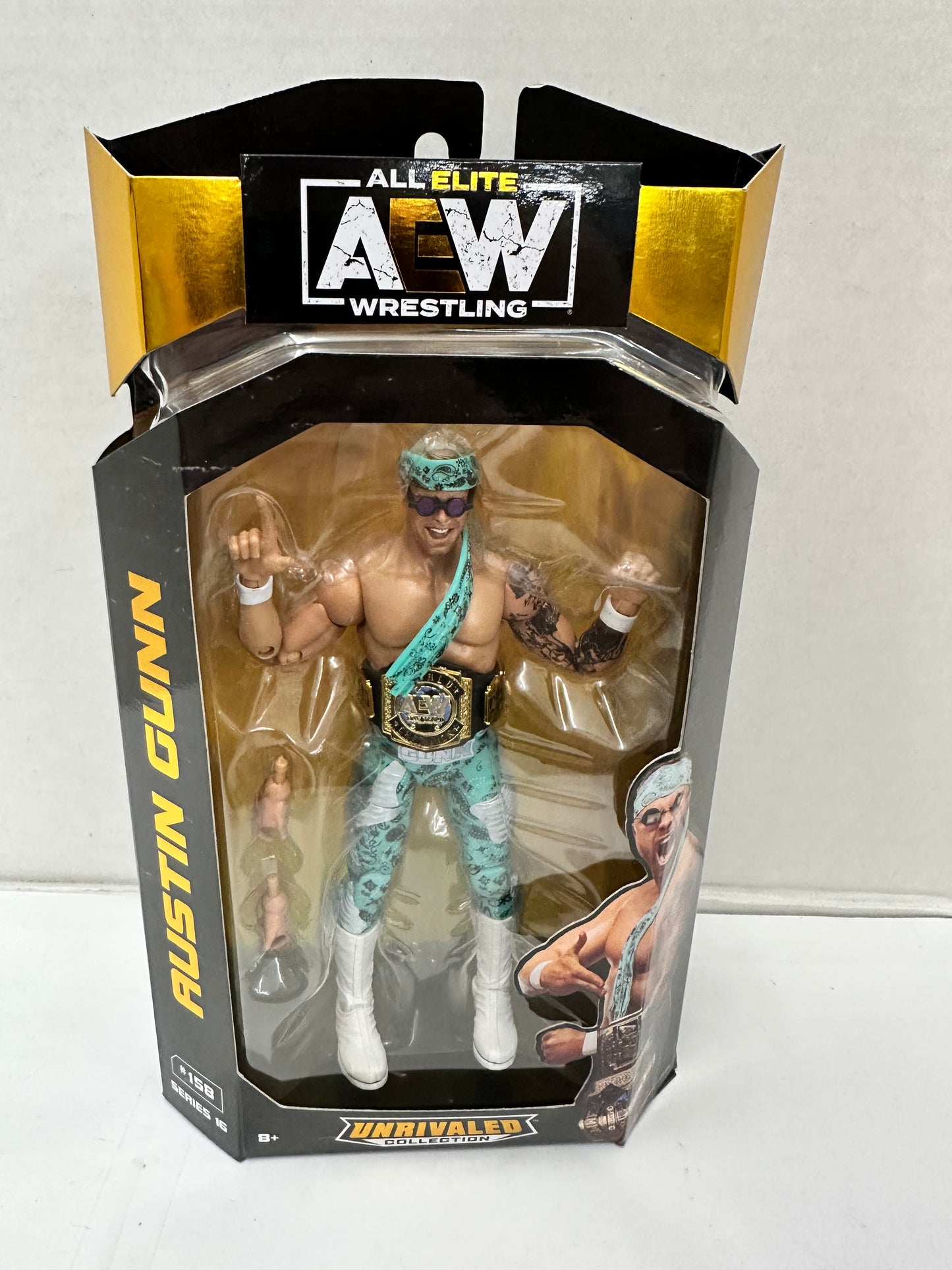 AEW Unrivaled Collection Austin Gunn 6" Wrestling Figure Series 16 #158