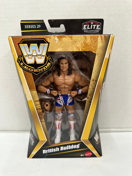 WWE ELITE LEGENDS BRITISH BULLDOG ACTION FIGURE SERIES 29 NEW SEALED