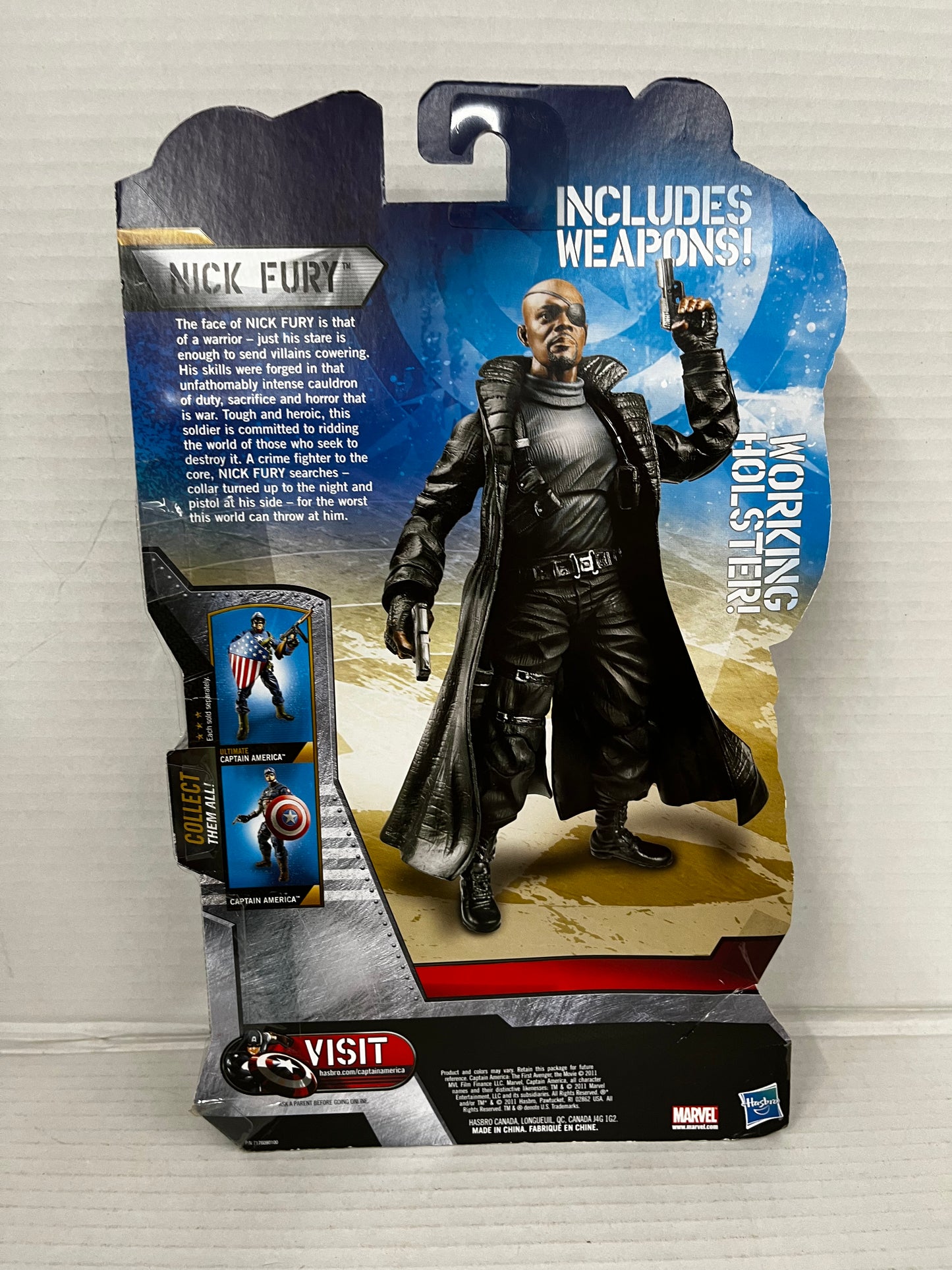 NICK FURY Walmart Excl. 6" Captain America Movie Series Figure 2011 Marvel NIB