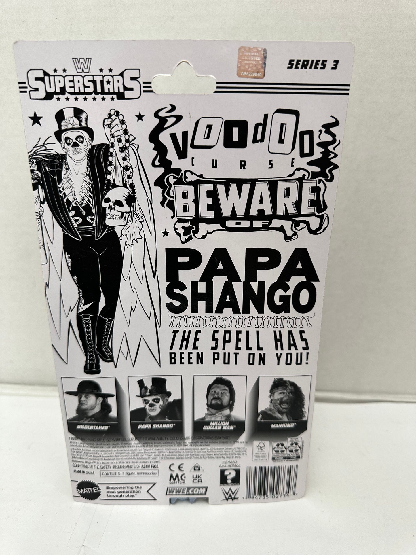 WWE Superstars Retro Series 3 PAPA SHANGO Mattel Figure
