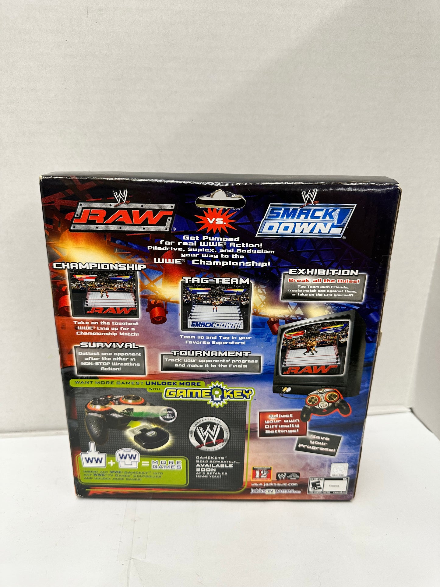 Jakks TV Games - WWE Smackdown vs Raw 2005 TV Plug and Play Video Game Wrestling