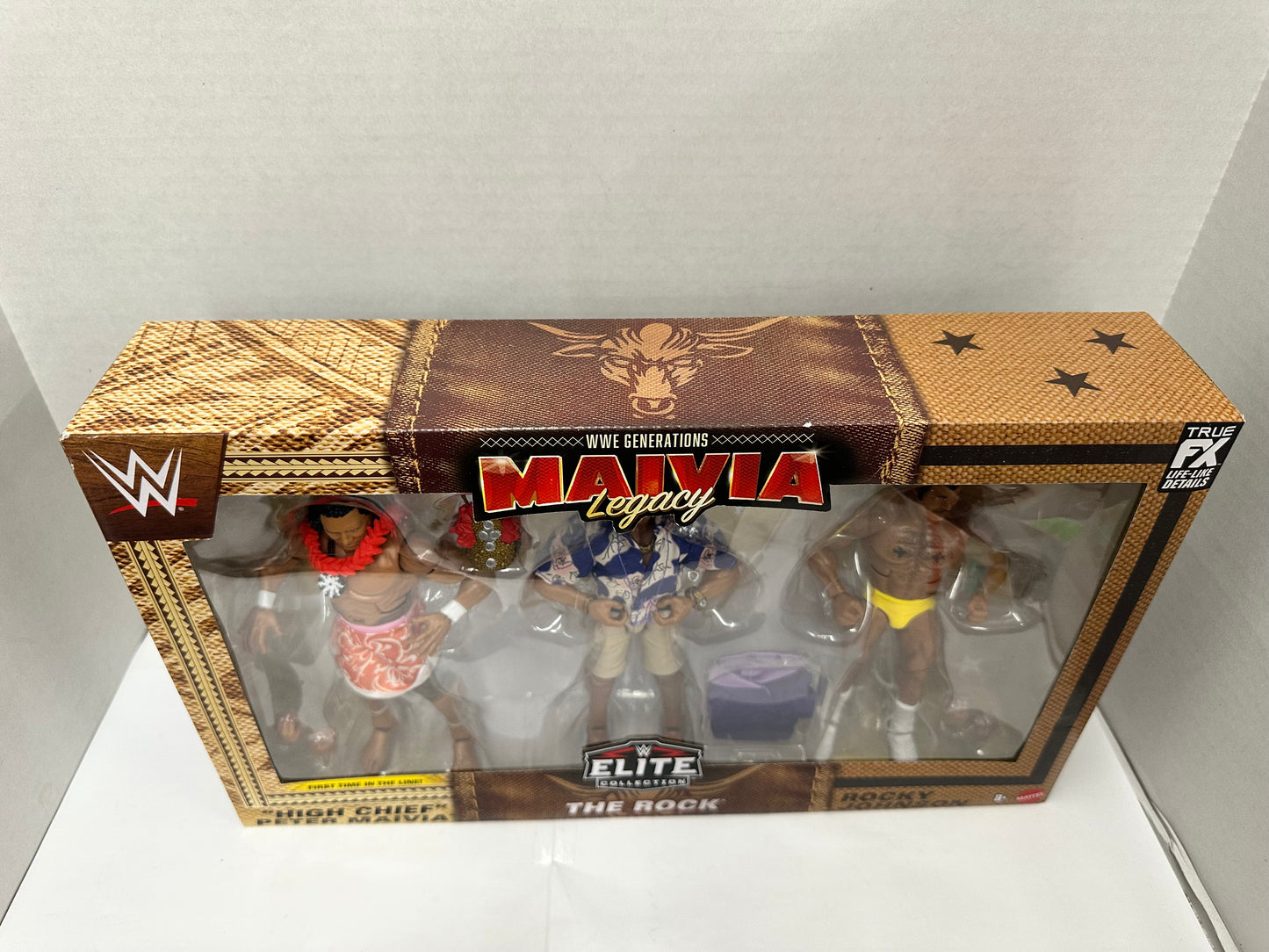 WWE Mattel Elite Rock, Rocky Johnson, Peter Maivia WWE Generations Legacy 3-Pack