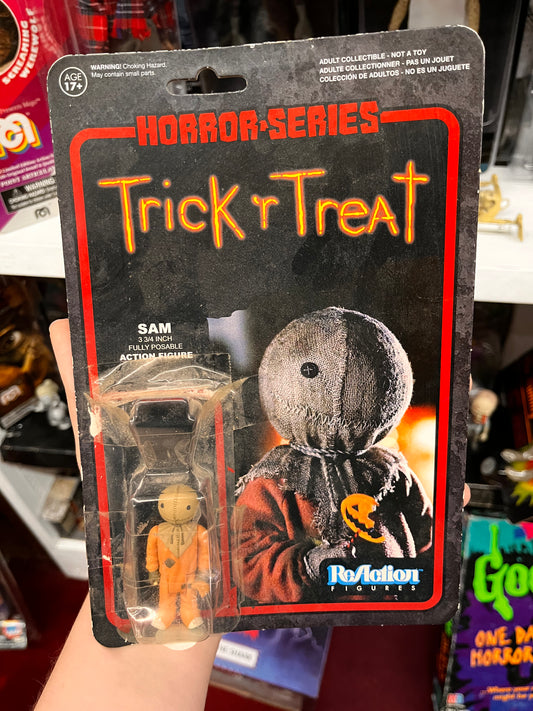 FUNKO REACTION action figure TRICK 'R TREAT Cult Horror Halloween Movie SAM Dmg