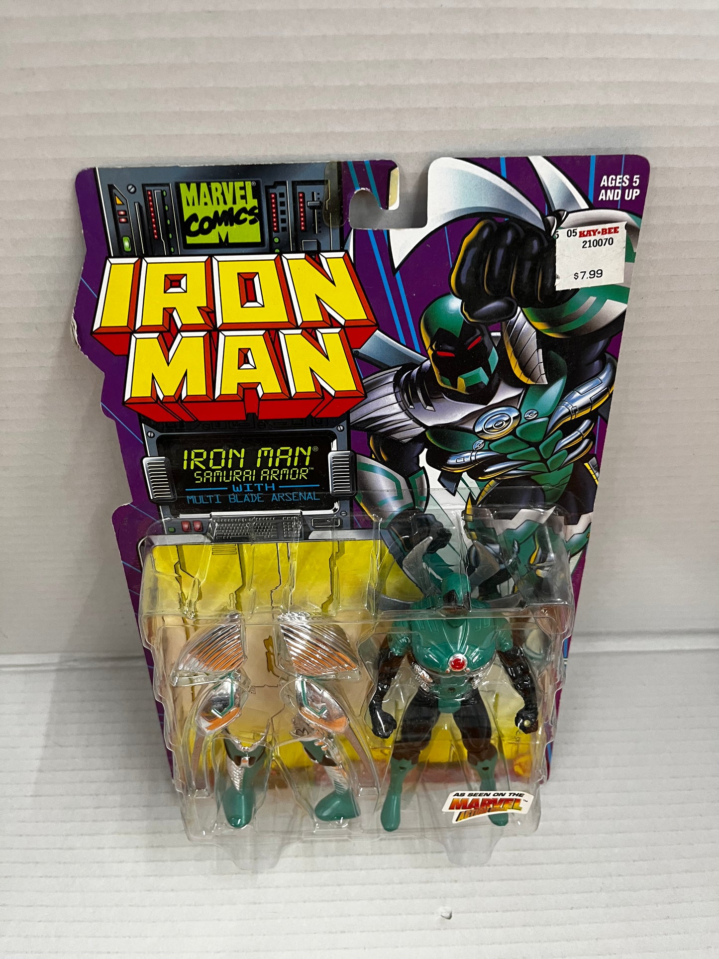 ToyBiz, Marvel Comics, Iron Man Action Figure, Samurai Armor Iron Man, 1996, NIB
