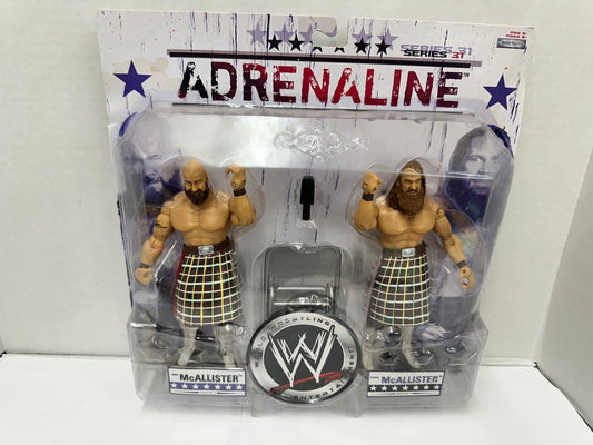 2008 Jakks Pacific Adrenalinee WWE Rory McCallister and Robbie McCallister
