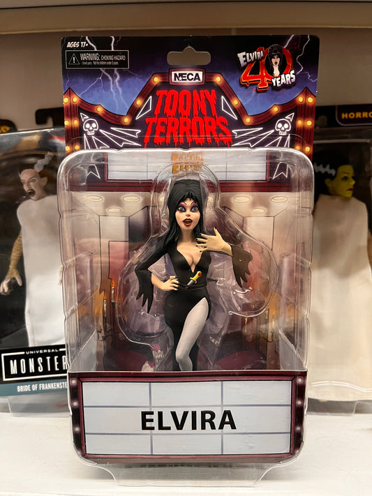NECA Toony Terrors ELVIRA Mistress of the Dark 40 Years Action Figure