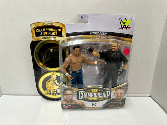 WWE British Bulldog Big Boss Man Championship Showdown Series 5 Figure WWF