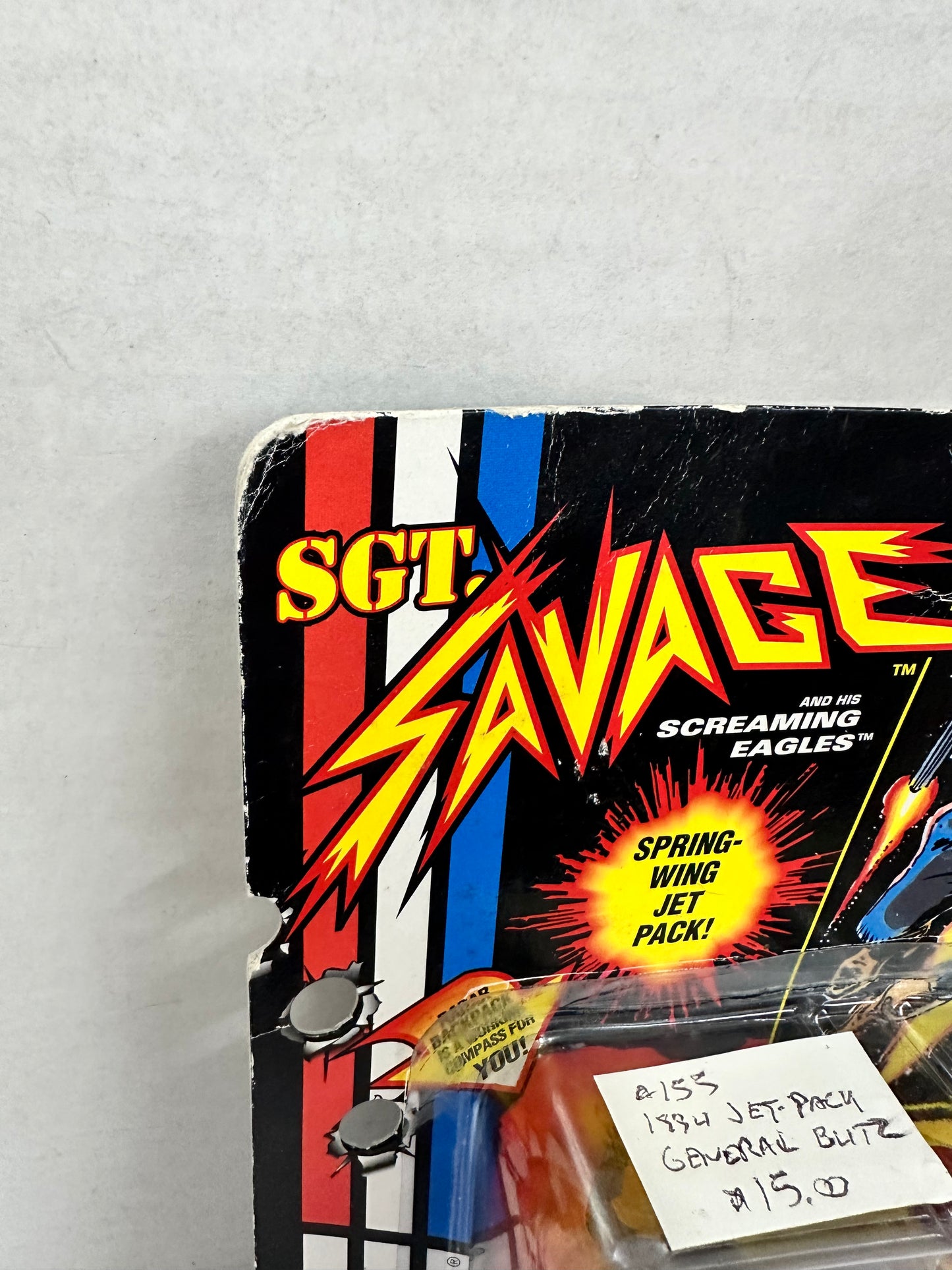 GI Joe SGT SAVAGE Jet Pack GENERAL BLITZ Action Figure Hasbro 1994
