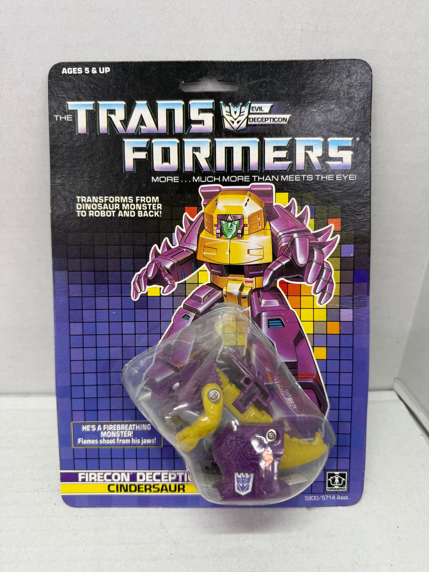 Vintage Original Transformers G1 Firecon Decepticon Cindersaur Sealed MOC