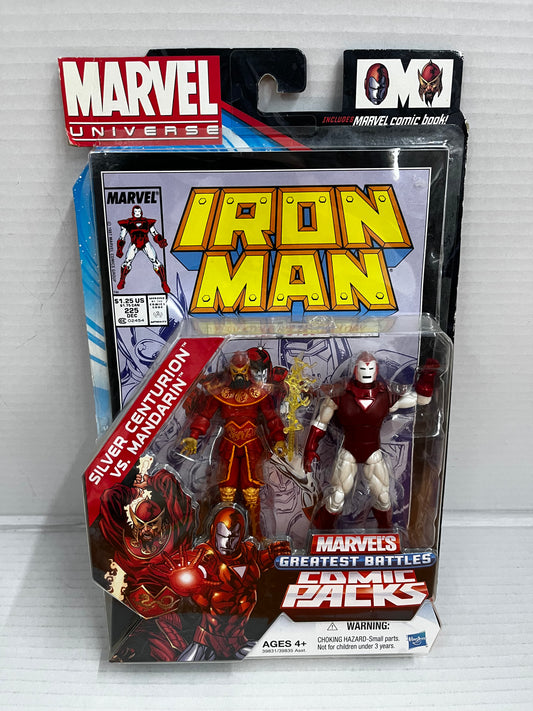 NEW & SEALED 2011 Marvel Comic Packs SILVER CENTURION vs MANDARIN 2 Figure Set