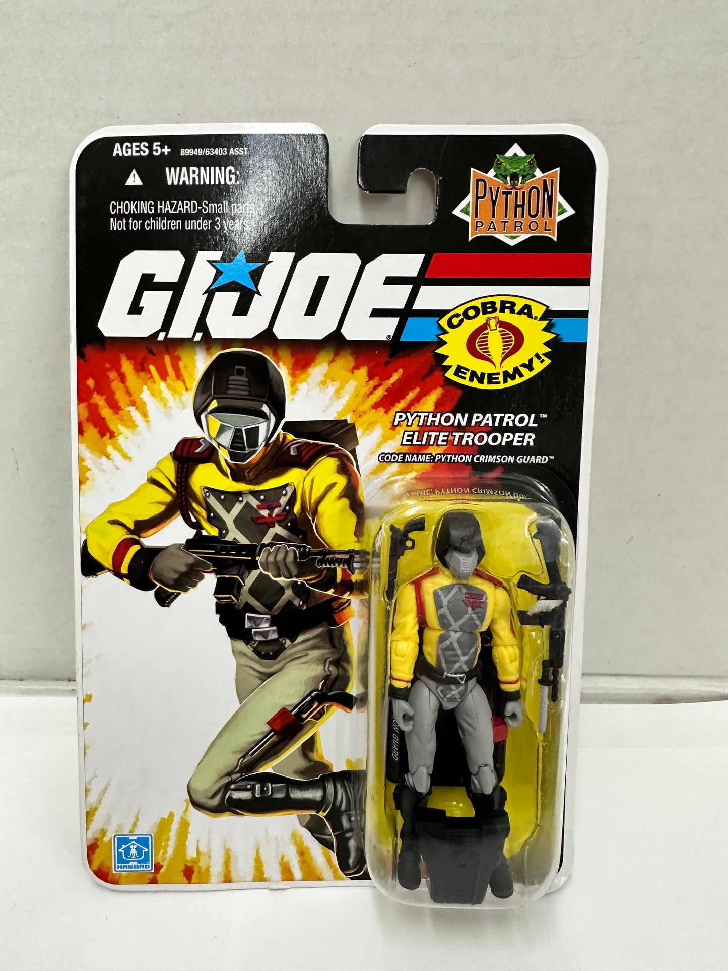 2008  GIJoe 3.75” Python Patrol Elite Trooper-complete on card