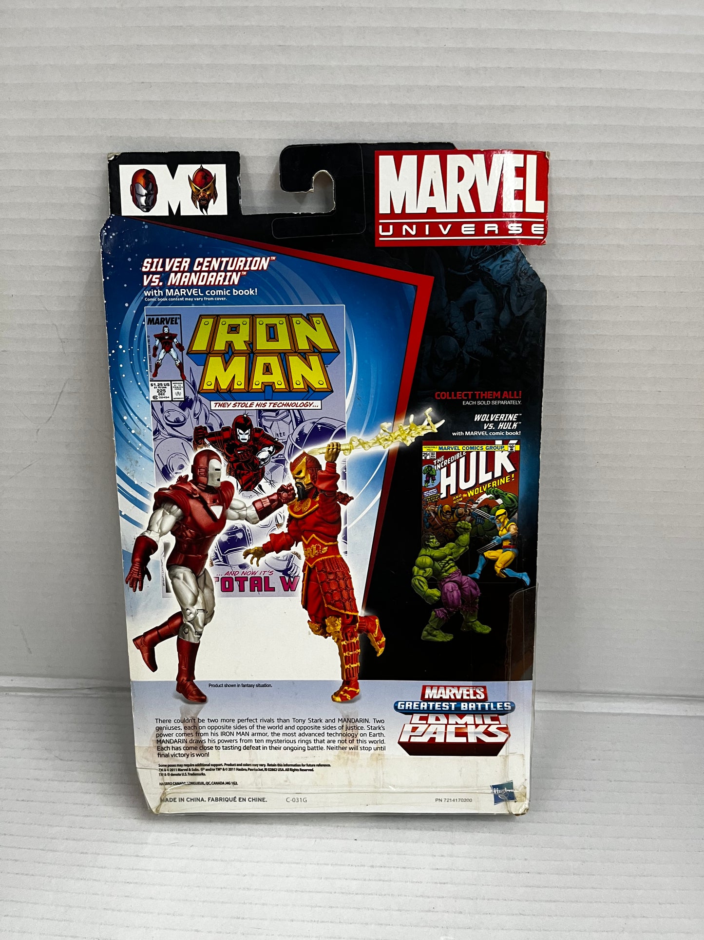 NEW & SEALED 2011 Marvel Comic Packs SILVER CENTURION vs MANDARIN 2 Figure Set