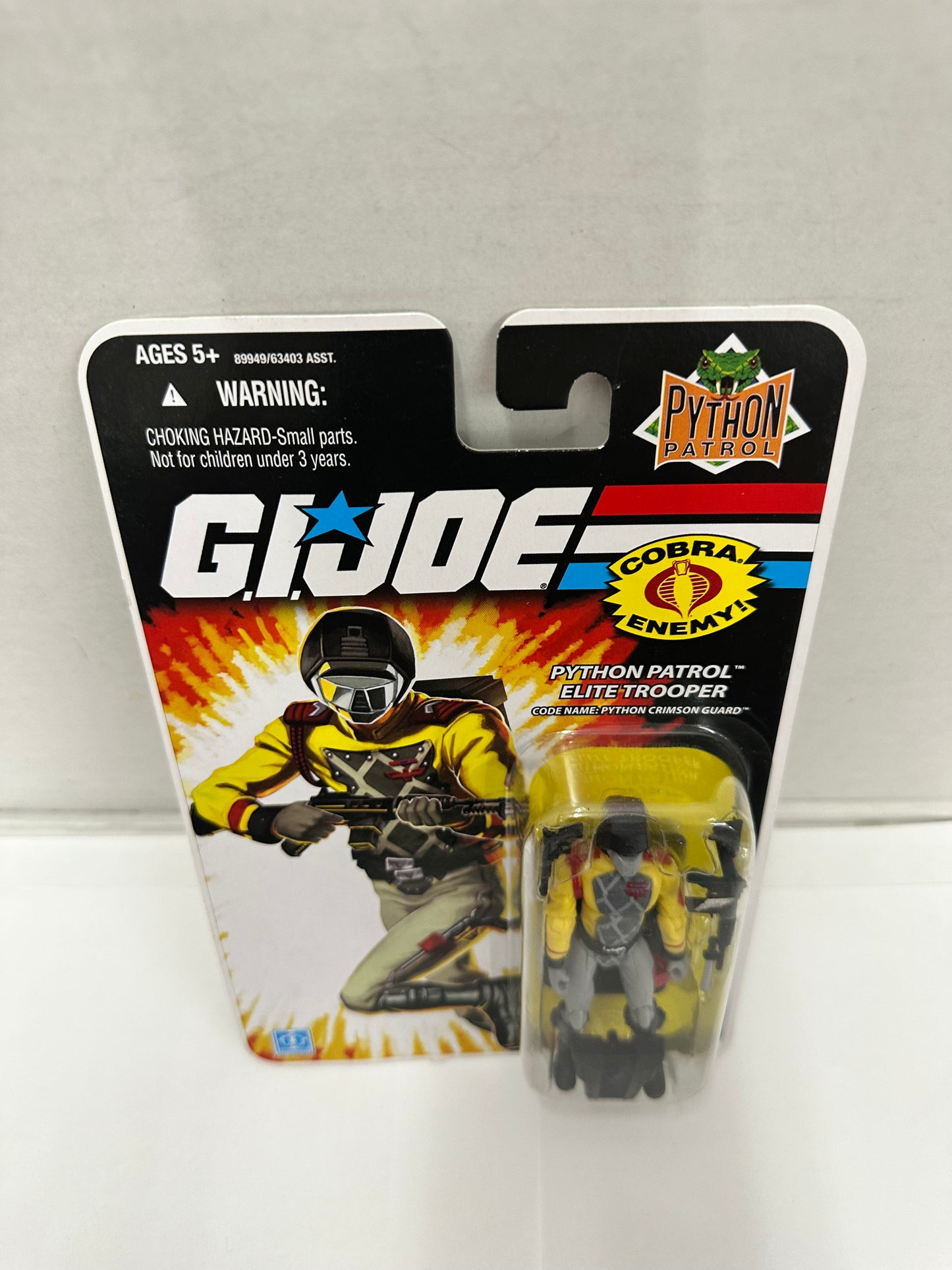 2008  GIJoe 3.75” Python Patrol Elite Trooper-complete on card