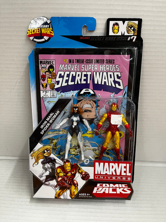 Marvel Secret Wars Comic Packs Iron Man/Spider-Woman Action Figure 2-Pack
