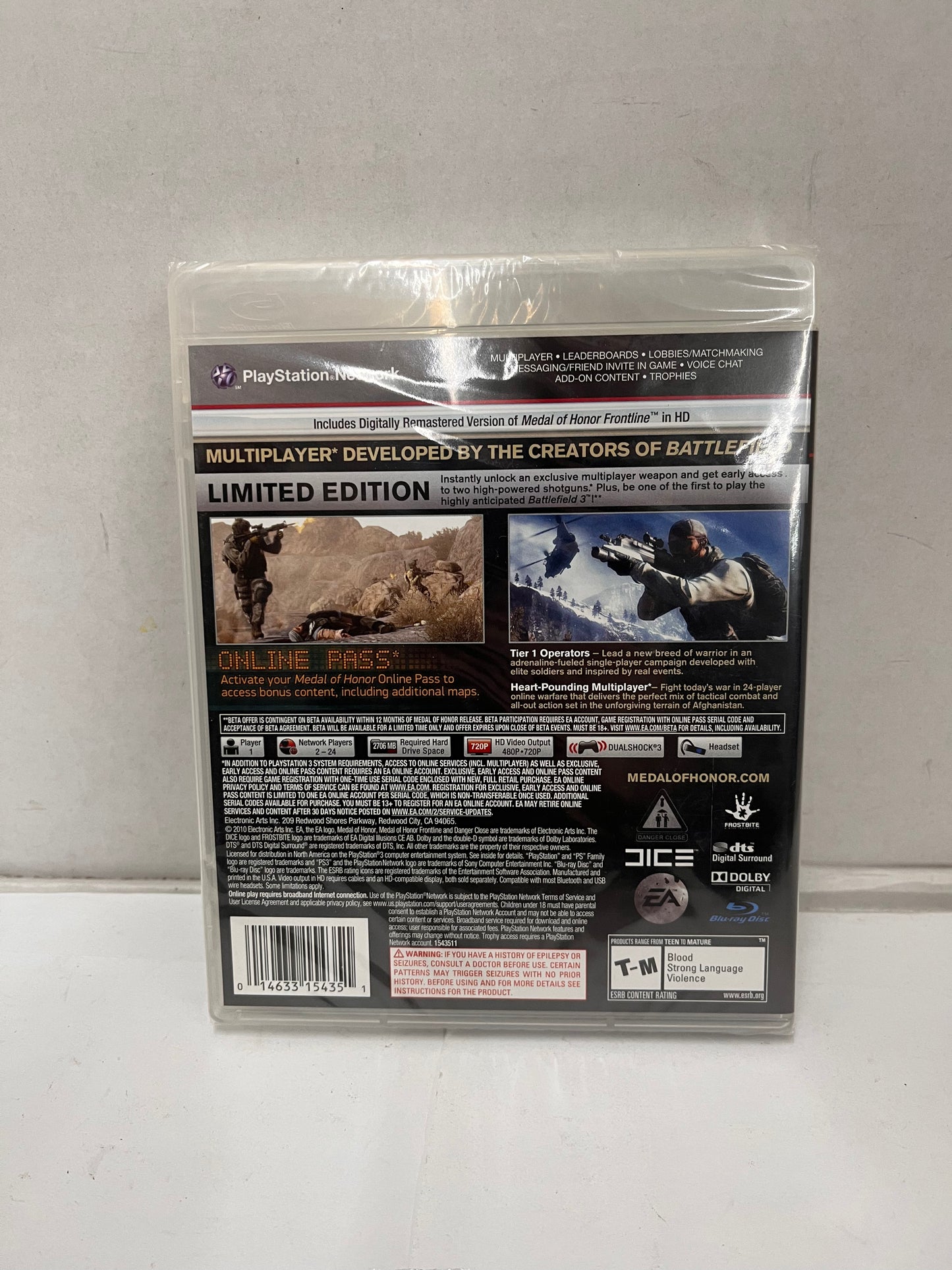 Medal of Honor -- Limited Edition (Sony PlayStation 3, 2010)