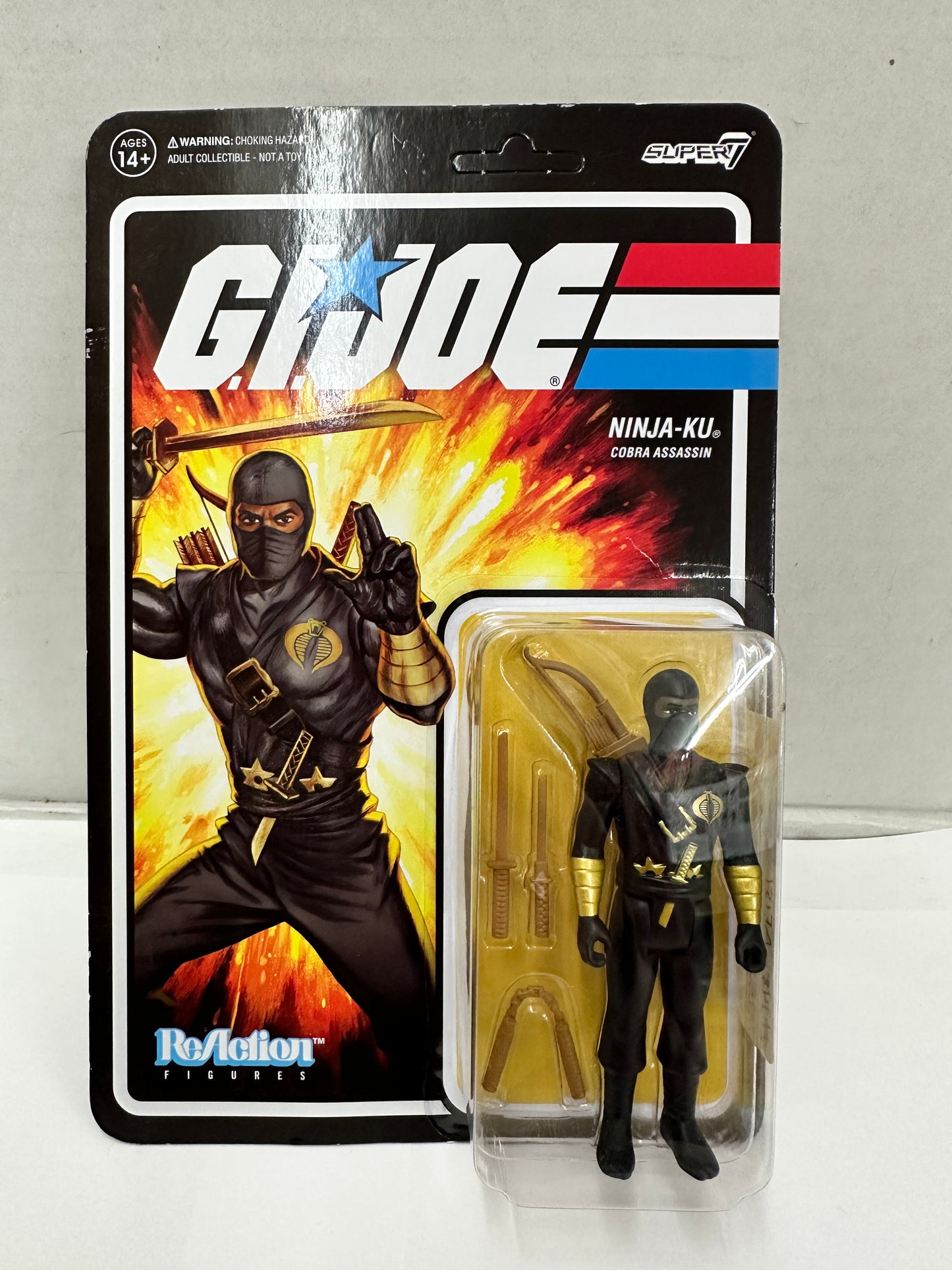 GI Joe Ninja Ku Cobra Assassin Action Figure Reaction Figures Super7 Unpunched