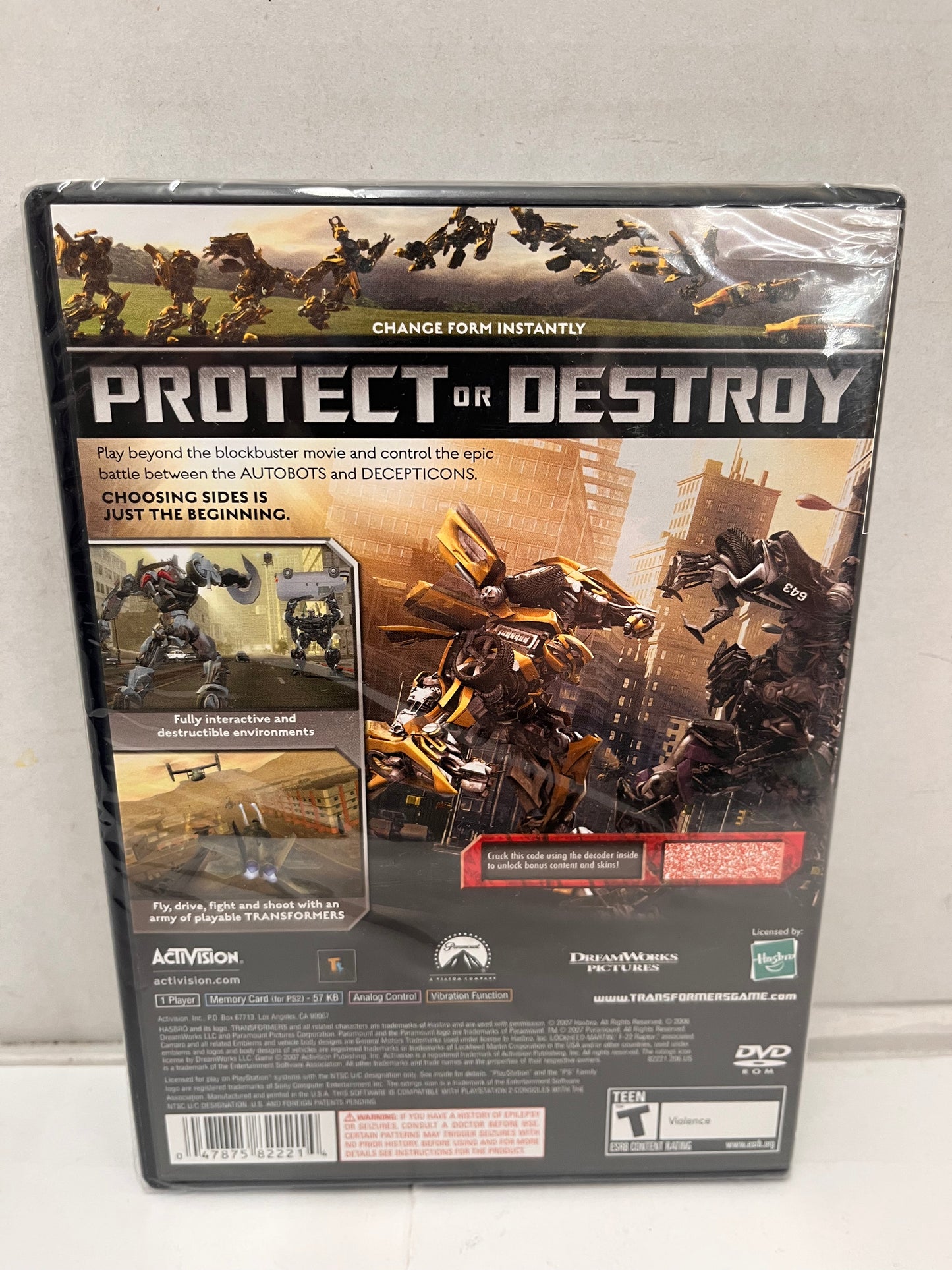 TRANSFORMERS THE GAME - Activision PS2 PLAYSTATION 2 *BRAND NEW & SEALED*