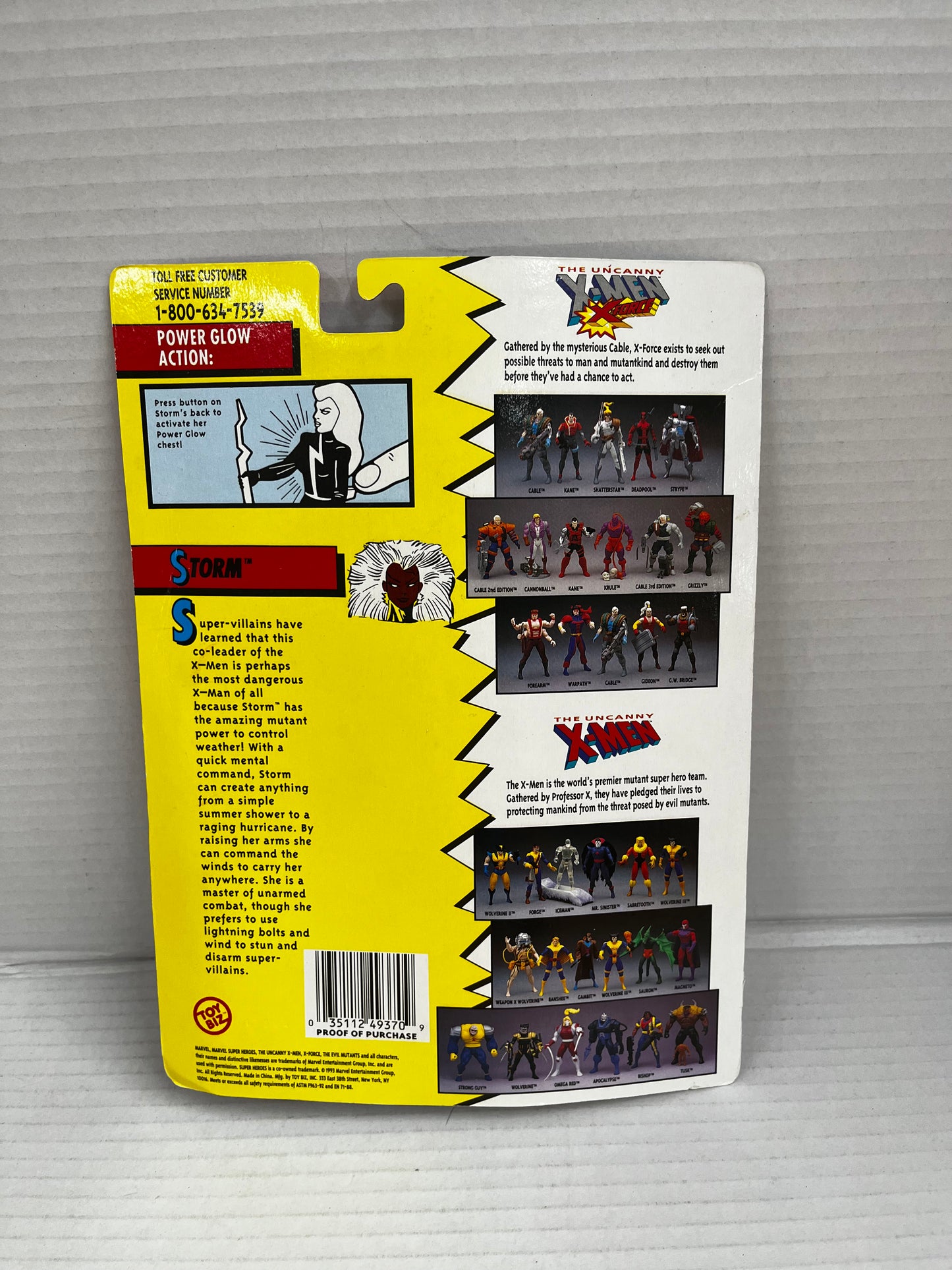 Toy Biz X-Men The Uncanny Storm Power Glow Action Figure Vtg  1993